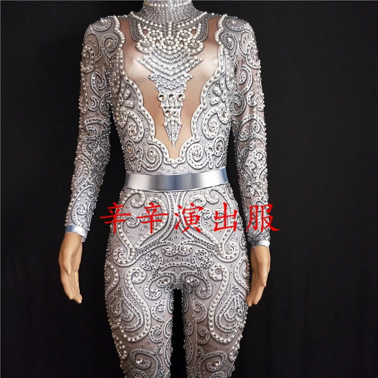 Mujeres Brillante Las La Mono Pieza Larga Moda Stretch Una Photo Color Traje Sexy Nude Manga Etapa De Dj Fiesta gwqptd