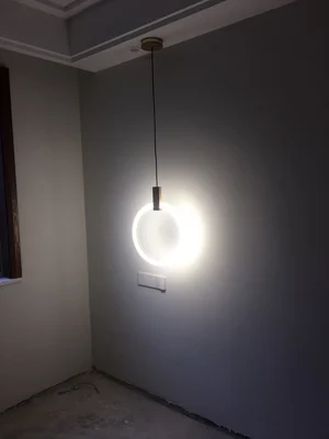 LED Нордик Железные Деревянные Акрил кольцо DIY Светодиодные Лампы.Светодиодные Светильники Люстры Подвесные.Светильники Подвесные Светильники.Светильник Подвесной Светильник. Для Столовой,Фойе и Спальни