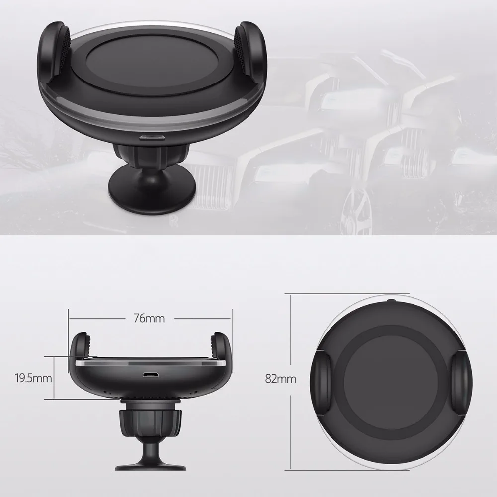 SOONHUA 5V 1A QI Wireless Car Charger Phone Holder  Fast Charging Car Adapter For iPhone X 8 Plus Samsung Galaxy S6 S8 S7 Edge