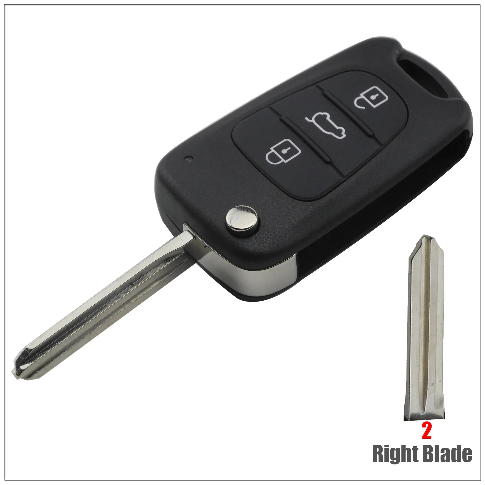 Jingyuqin 3 кнопки Складной автомобильный ключ оболочки чехол для Kia Soul Rio Picanto Ceed Cerato Sportage K2 K3 K5 для hyundai I30 IX35 Avante
