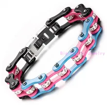 10 мм* 20 см блестящие стразы из нержавеющей стали loveless для мужчин и женщин мода велосипед розовый синий черный браслет манжеты ювелирные изделия
