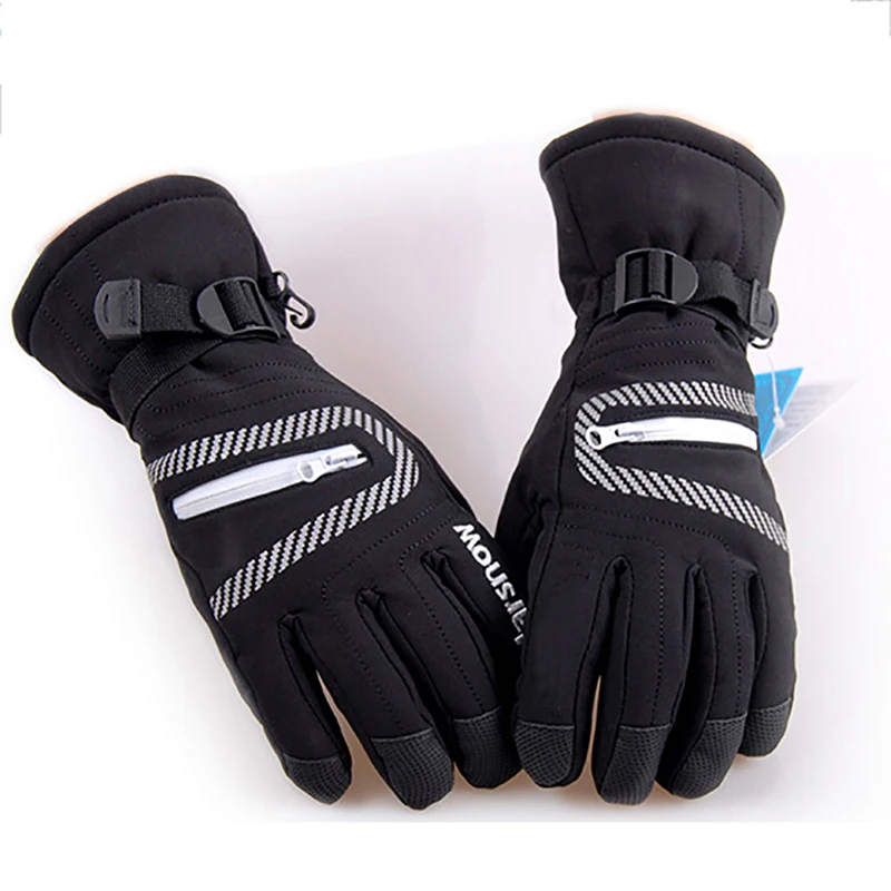 Теплые зимние перчатки унисекс для женщин и мужчин, водонепроницаемые теплые лыжные ветрозащитные сноубордические мотоциклетные перчатки для снегохода