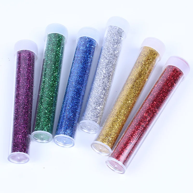 6 colors Test Tube with Glitter Powder Children's Painting DIY | Дом и сад