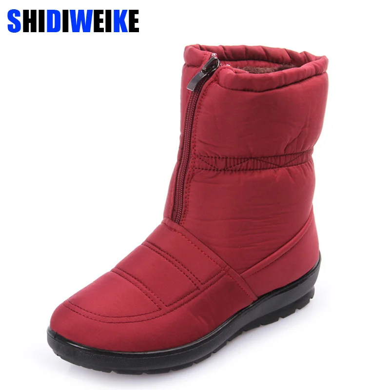 

2019 women snow boots winter warm boots thick bottom platform waterproof ankle boots for women thick fur cotton shoes size 35-42