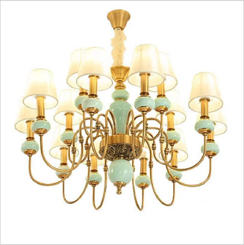 

OpenLight American Rural Iron Chandelier ceramic Chandelier