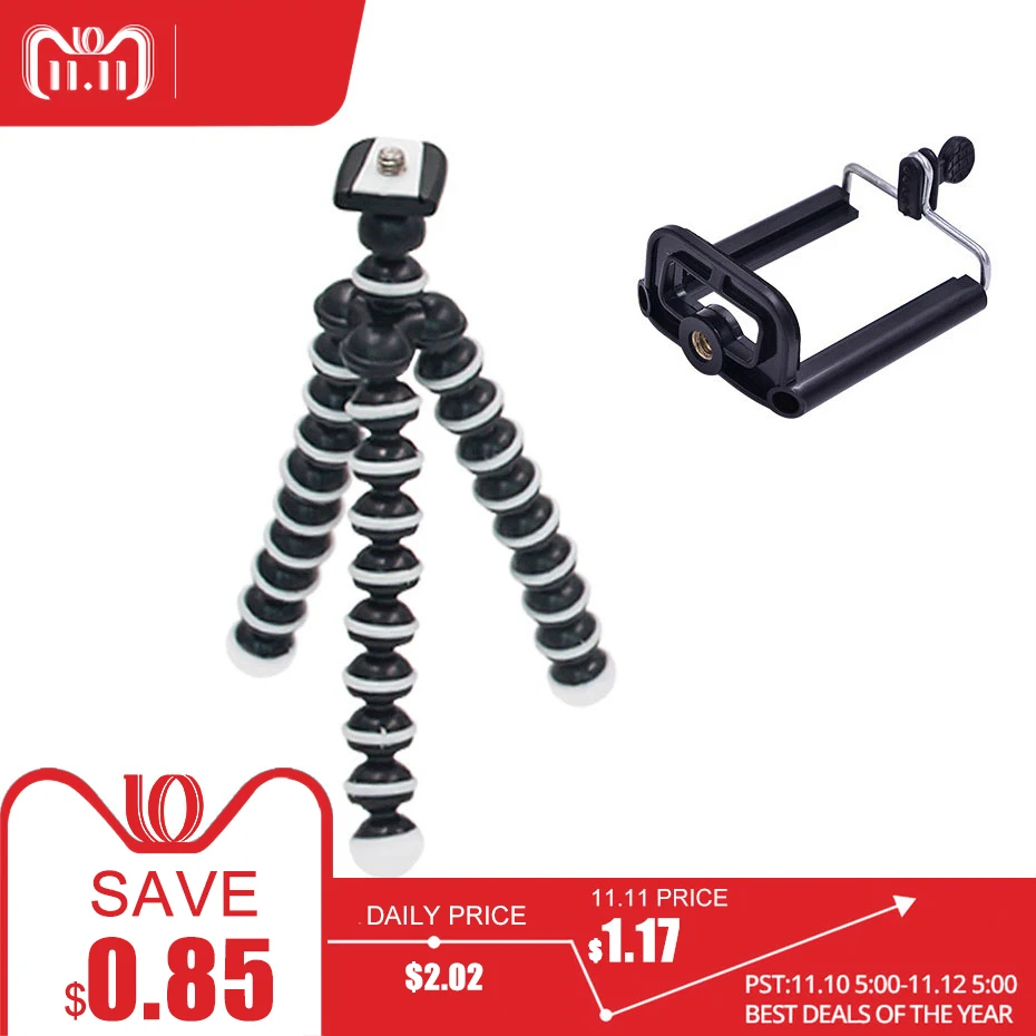 

Octopus Mini Tripod Bracket Portable Flexible Mobile Phone Holder Camera Smartphone Tripods Foldable Gorillapod for Gopro Camera