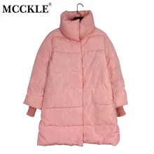MCCKLE 2017 Winter Women Medium-Long Parka Jacket Cotton Padded Thick Warm Ladies Jackets Coat Outwear Loose Casaco Feminino