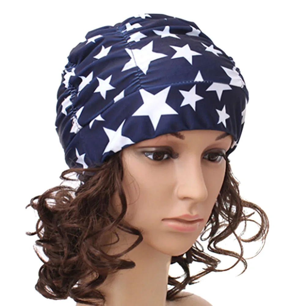 Sexy Lady Womens Girls Long Hair Swim Cap Stretch Hat Drape Bathing Swimming Cap