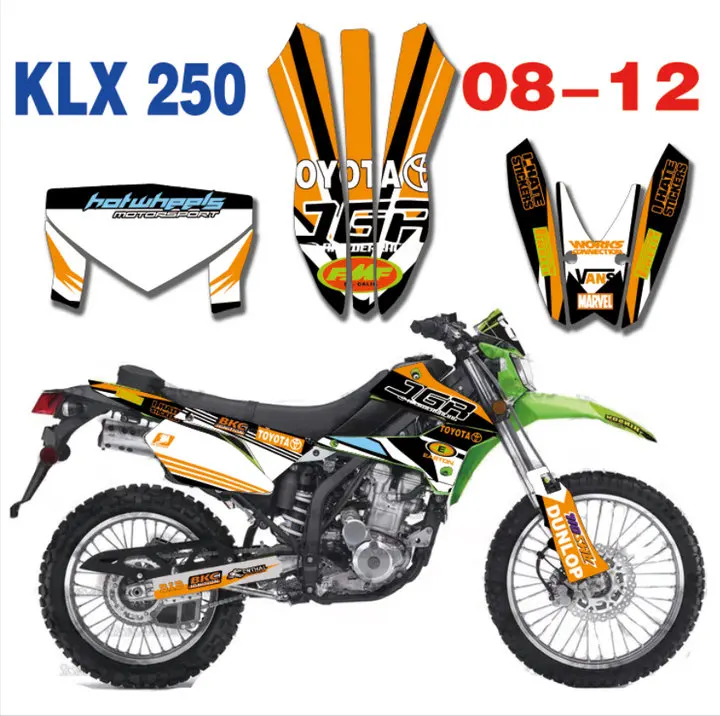 

MX Graphics Stickers Kit Decals For Kawasaki KL250X KLX 250 2008-2012