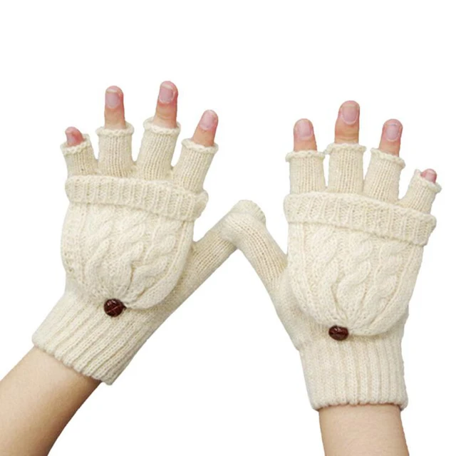 Buy Winter Gloves Women Mitten Warmer Fingerless