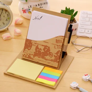 

1pcs BZNVN Creative diary simple Notepad kraft paper bandage multifunctional stationery notebook with pen sticky notes