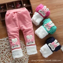 Бархатные детские зимние штаны для девочек утепленные леггинсы для девочек Теплые штаны для девочек от 24 месяцев до 5 лет детская одежда