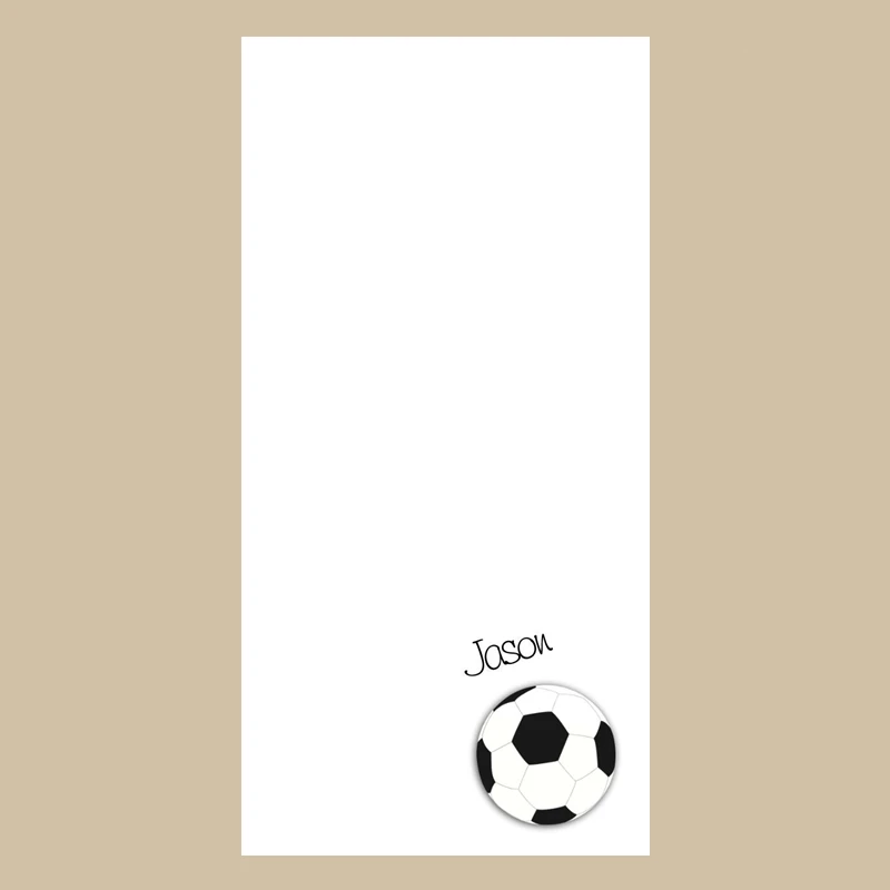Черный белый пользовательское имя Футбол Спорт банное полотенце набор микрофибра быстрое высыхание футбольный мяч индивидуальный подарок для мальчика - Цвет: White Note Name