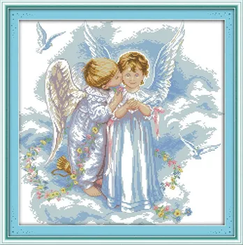 

Whisper of Angels Portrait Needlework,Cross stitch,Sets For Embroidery kits,Patterns Counted Cross-Stitching,DIY Handmade