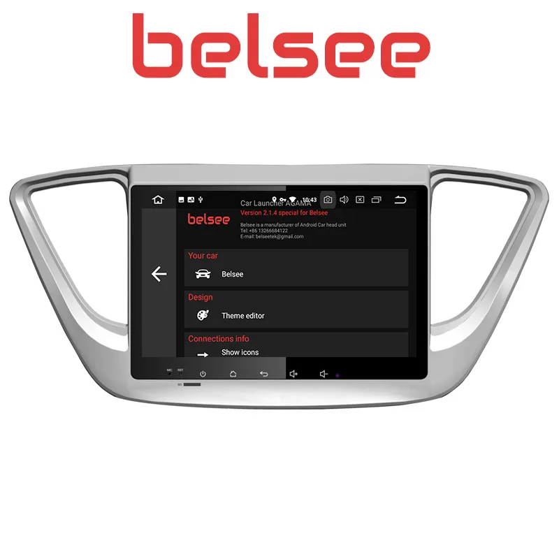 Sale Belsee for Hyundai Verna Accent Solaris 2017 2018 2 Din Android 8 Car Radio Stereo GPS Navigation Bluetooth IPS Screen 4GB 32GB 2