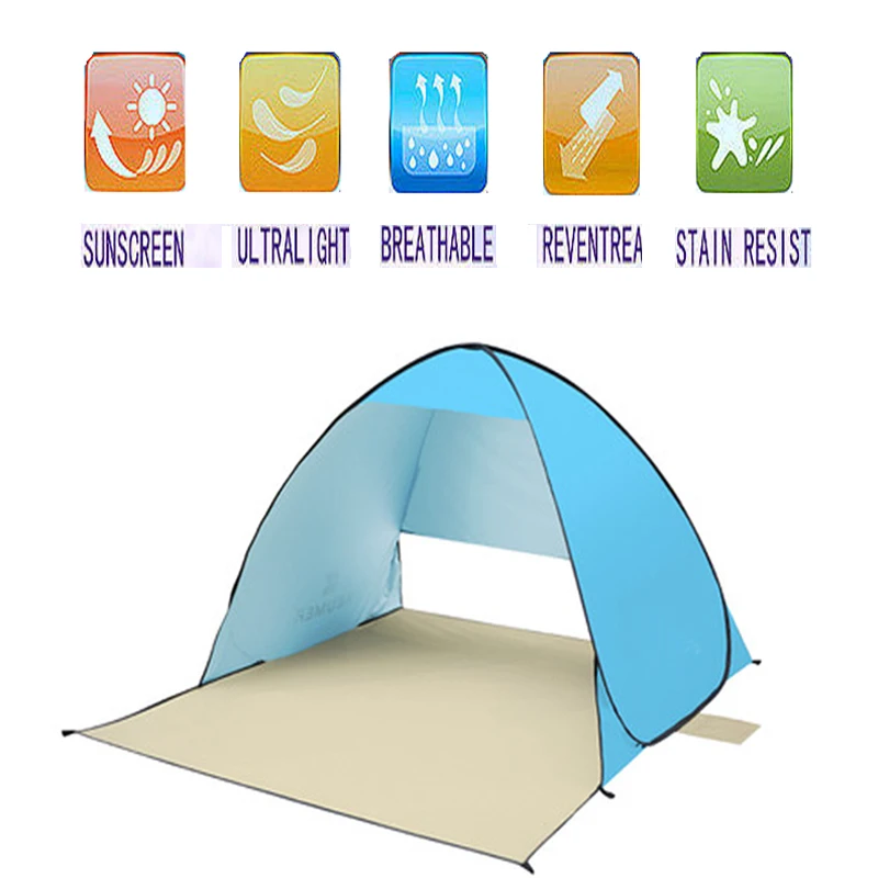 Складная портативная рыболовная палатка для кемпинга на открытом воздухе автоматическая 2-3 человека надувные палатки солнцезащитный навес анти-УФ солнцезащитный тент Лето десять