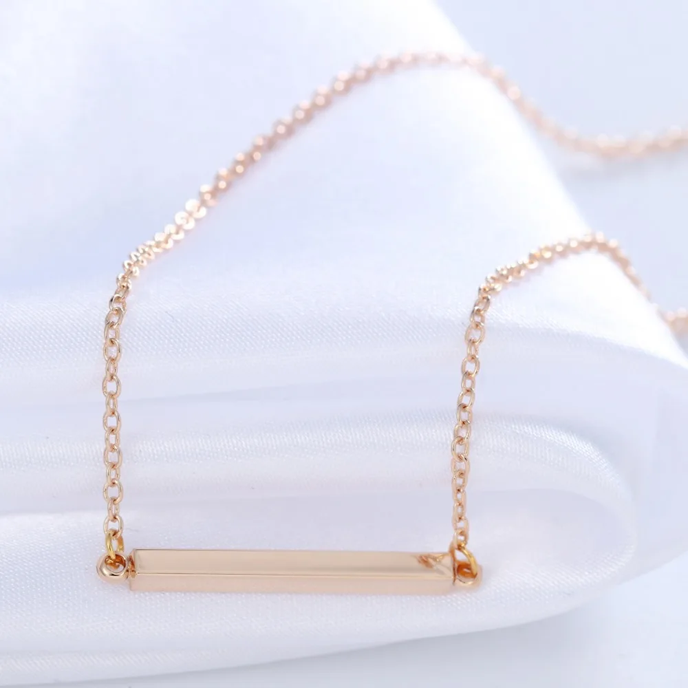 Chandler Brand New Square Bar Necklaces Pendant For Women Geometrical Simple Collares Kolye Zelda Joias 2017