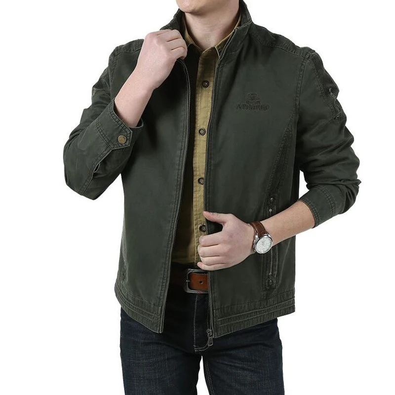 High quality 100% cotton Men jacket Business casual spring and autumn ...