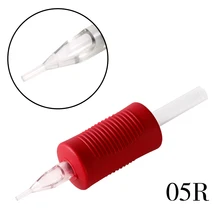 5RT 20 шт Красный одноразовый зажим для нанесения татуировки трубки с наконечниками профессиональные аксессуары для татуировки оборудование поставка оборудования "(25 мм