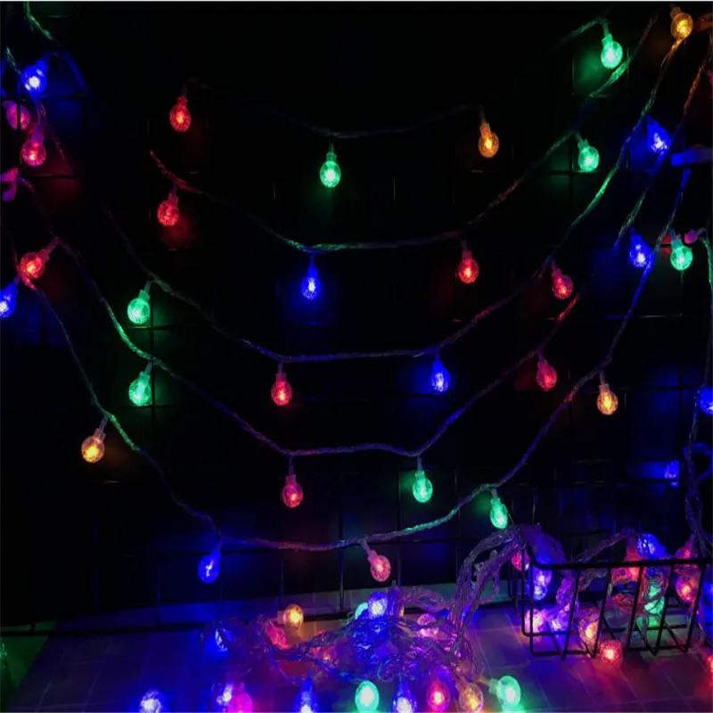 Holiday Lighting 10M 50LEDs 220V Waterproof Light Fairy Crystal Ball LED String Light For Festival Christmas Garland Decoration Holiday Lighting 10M 50LEDs 220V Waterproof Light Fairy Crystal Ball LED String Light For Festival Christmas Garland Decoration