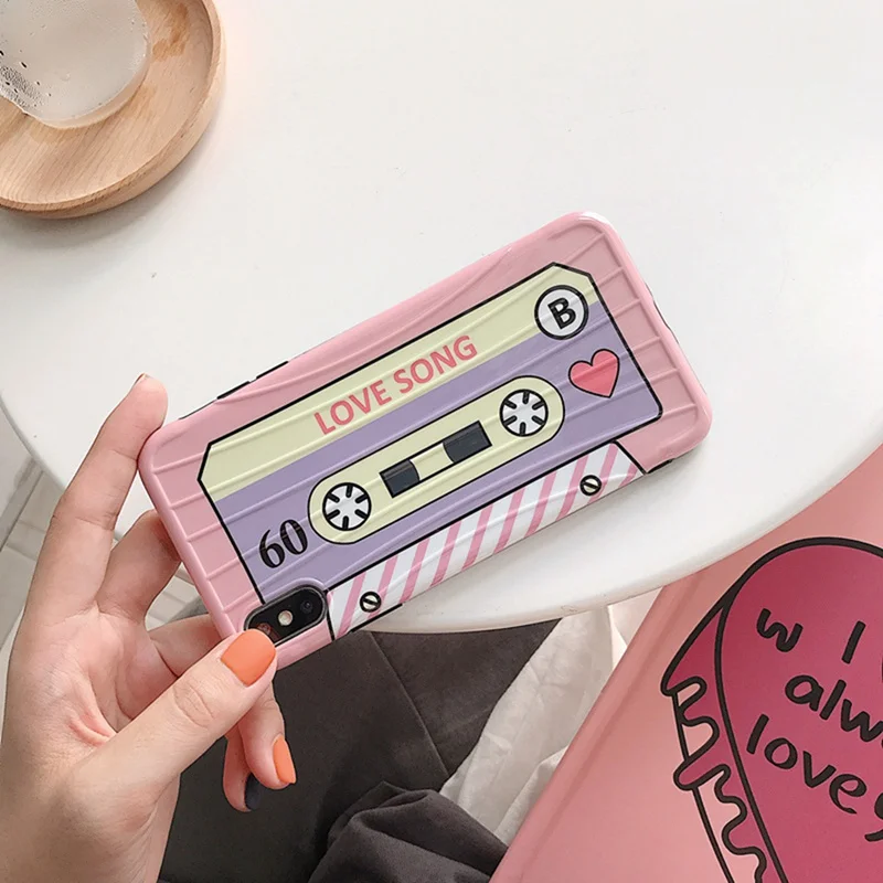 

Pink Love Tapes All Inclusive Drop phone case for iphone XS Max XS XR X 6 6S 7 8Plus