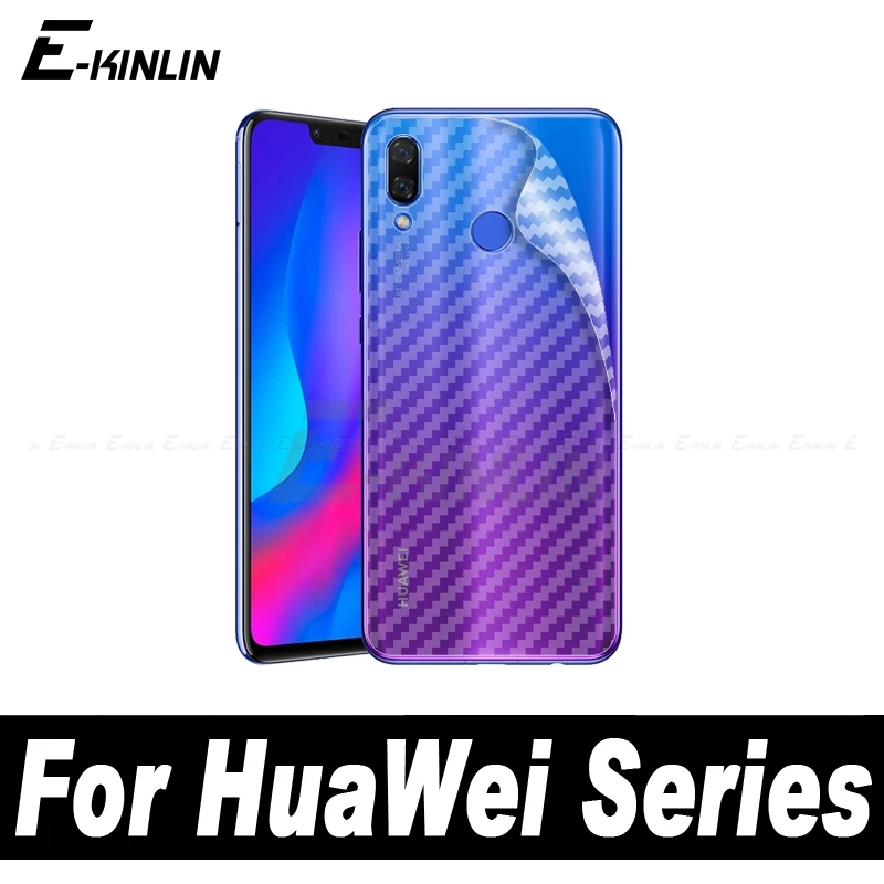 

Soft 3D Carbon Fiber Back Cover Protective Film For Huawei Nova 4e 4 3i 3e 3 2 2S 2i Lite Plus Smart Young Rear Screen Protector