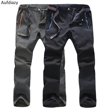

Aufdiazy Stretch Mens Hiking Pants Men Spring Summer Outdoor Sport Black Waterproof Trousers For Trekking Climbing Fishing JM052