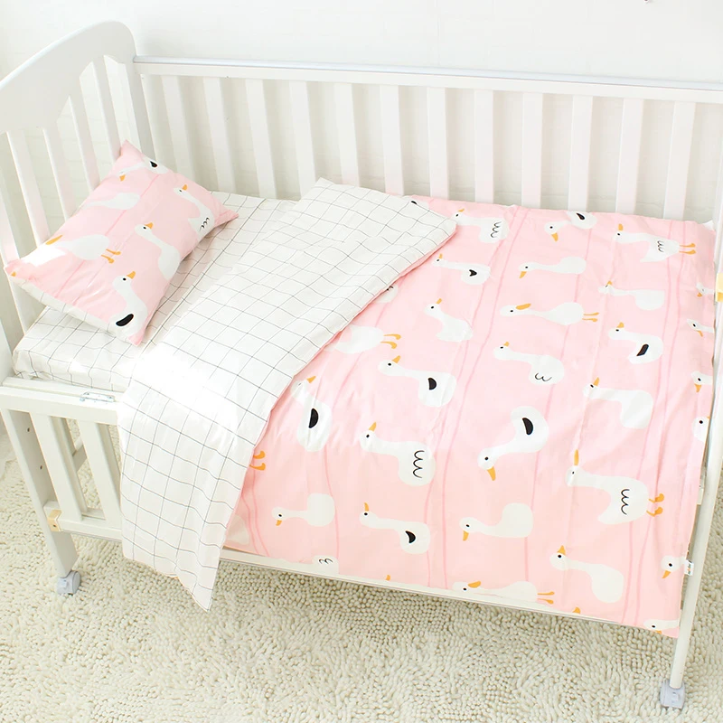 baby bedding set crib include pillow case+bed sheet+duvet cover without filling
