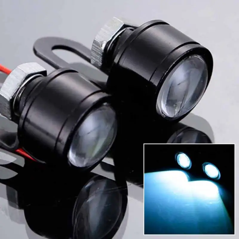 

2018 2pcs motorcycle motorbike mirror decorative LED light Eagle Eye Warming Strobe Flash Lamp