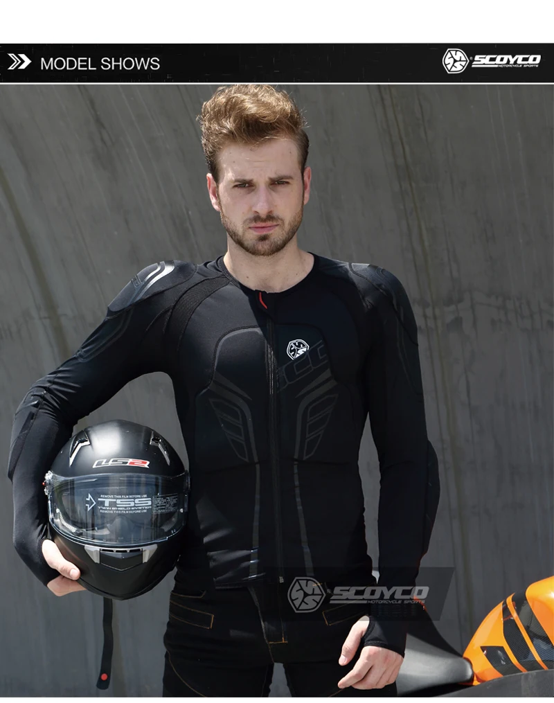 SCOYCO мотоциклетная куртка черный мотокросса бронежилет защита для мотокросса Защитное снаряжение мотоцикл Профессиональный Корпус Броня