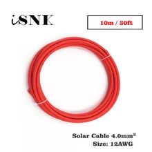 10 м 30ft x 12AWG 4mm2 красного цвета положительным провод с ПВХ-изоляцией Фотоэлектрические электрические MC4 соединительные кабели коннектор для солнечной панели