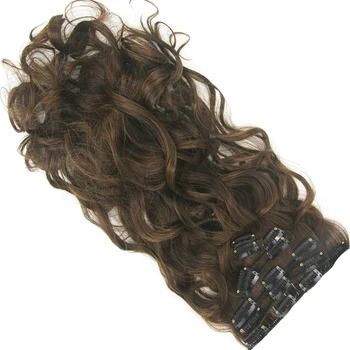 

Soowee Long High Temperature Fiber Synthetic Hair Curly Clip In Hair Extensions Black Brown Women Hairpiece Aplique De Cabelo