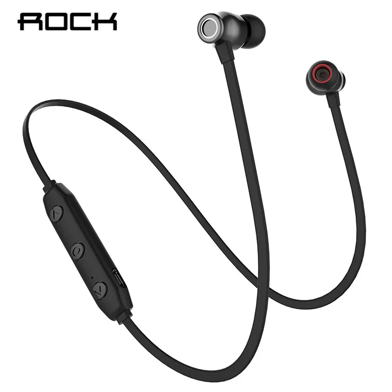 ROCK беспроводные Bluetooth наушники с шейным ремешком спортивные стерео наушники водонепроницаемые наушники для бега с микрофоном для iPhone samsung