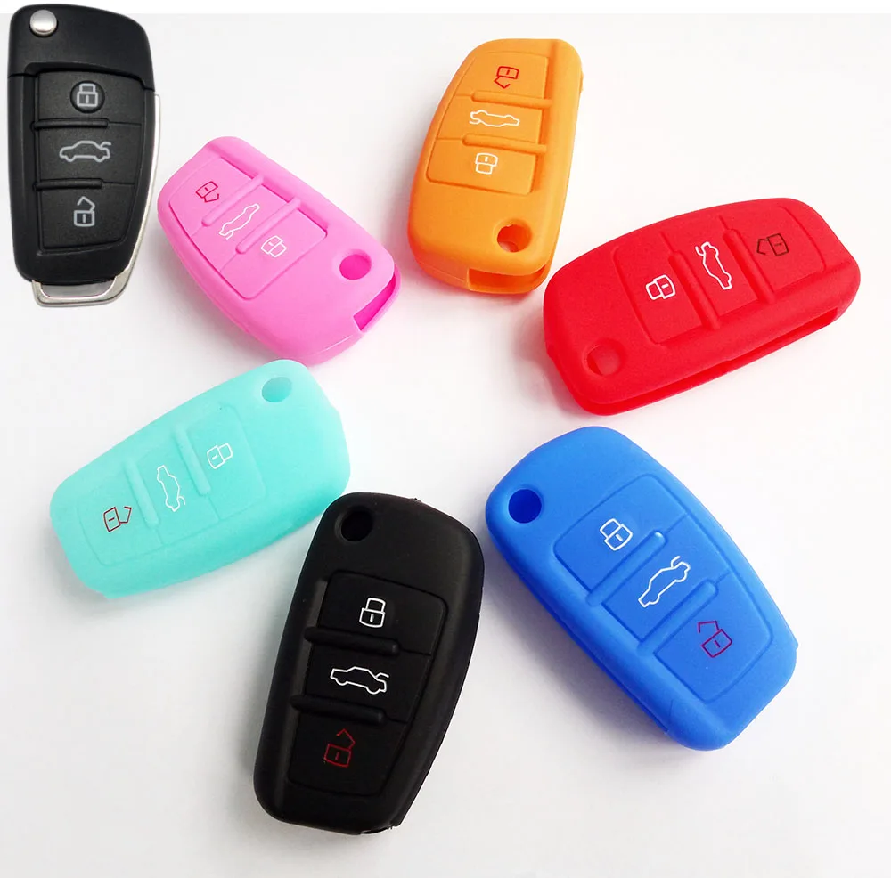 Silicone Car Key Cover Fit For Audi A1 A3 A4 A5 A6 A7 A8 R8 Tt S5 S6 S7