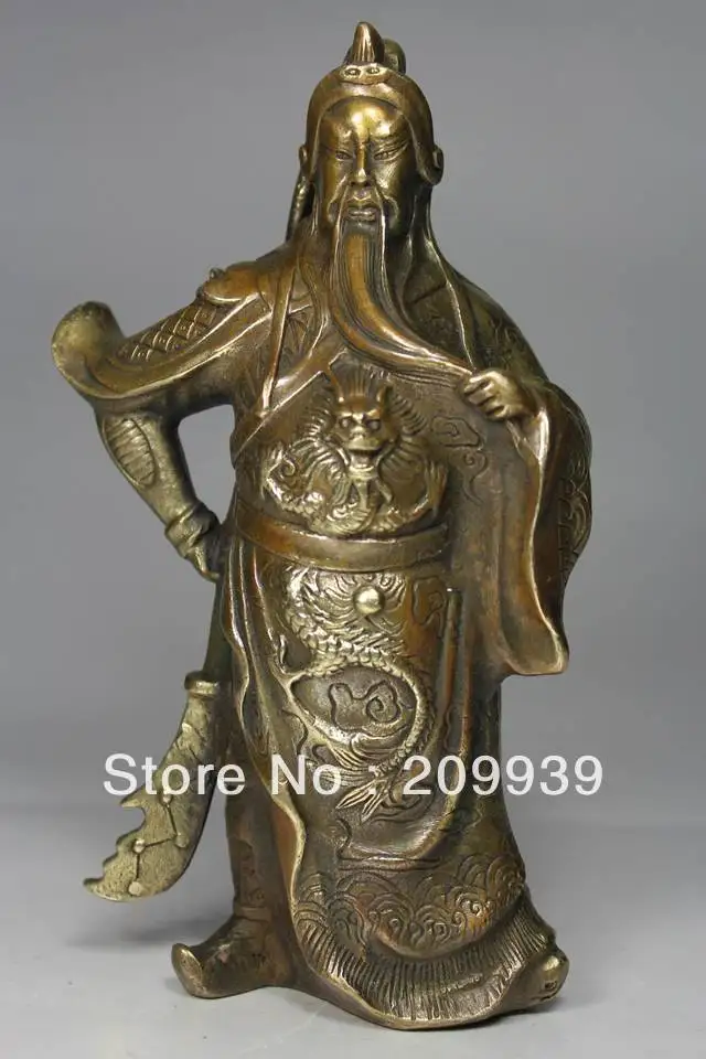 

fast ship Hd042 CHINESE OLD COPPER HANDWORK HERO STATUE