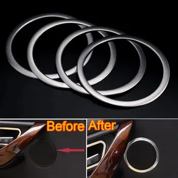 

BBQ@FUKA 4x Stainless Car Door Speaker Audio Ring Cover Trim Styling Sticker Fit For Bmw 3 Series F30 316i 320i 328i 2013 -2015