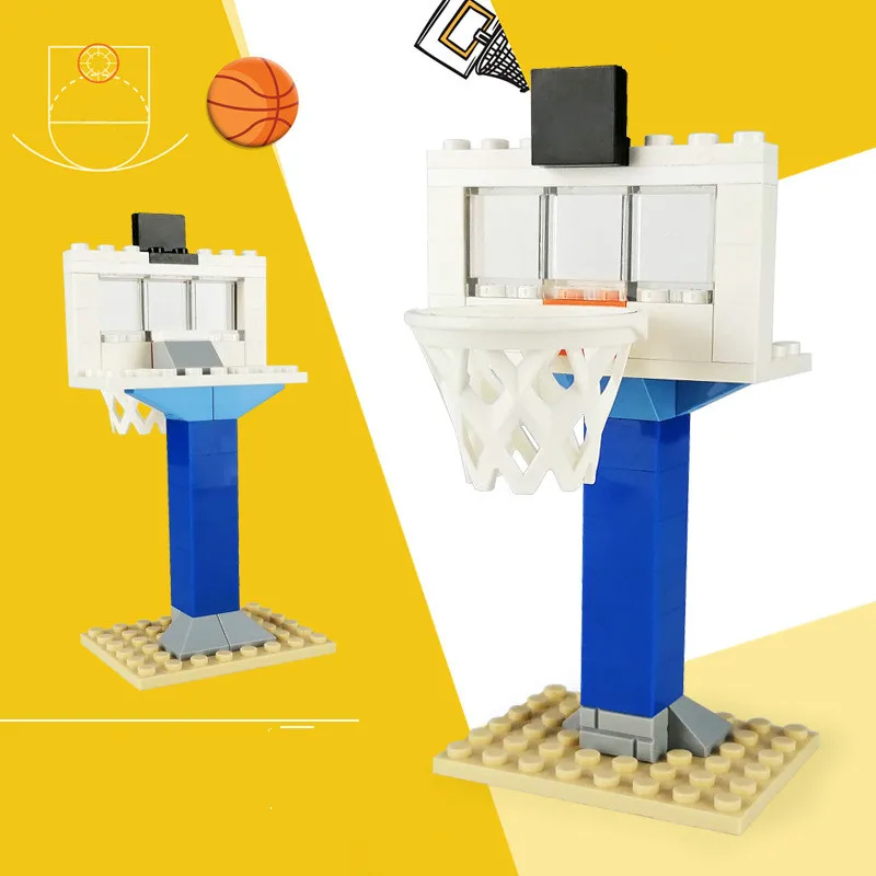  Basketball Stand Building Blocks MOC Accessories Basket Court Compatible Legoingly Bricks DIY Kits Toys For Children (1)