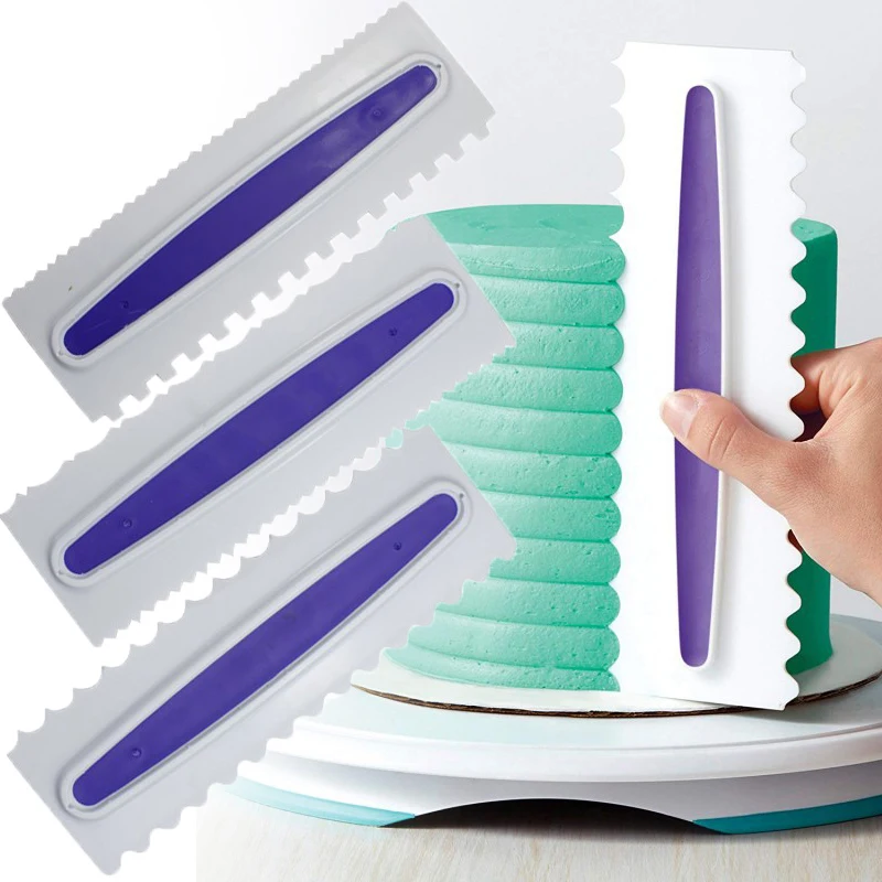 

Cake Decorating Comb Irregular Teeth Edge Cream Scraper Pastry Cream Icing Jagged Edge Cake Spatula Cake Decorating Tools