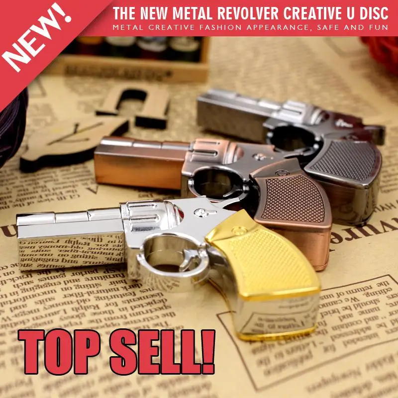 

Toy Metal Gun Model USB Flash Drive USB Stick Pen Drive 4GB 8GB 16GB 32GB Pendrive Gift Flash Card Free Shipping