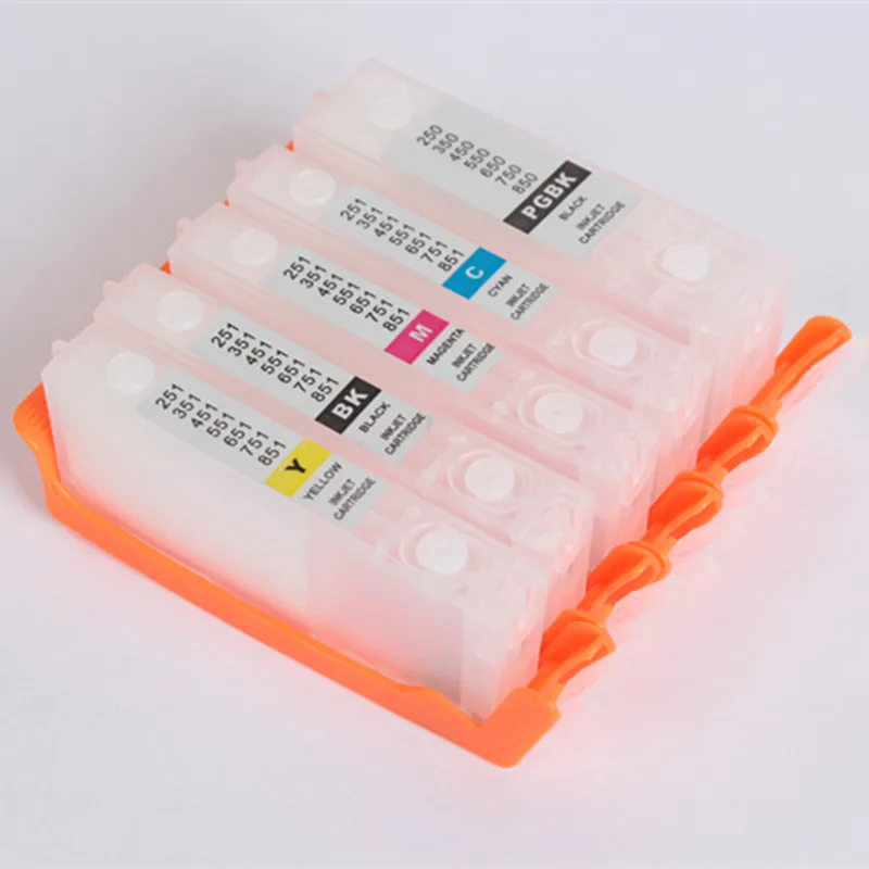 5pcs PGI 450 CLI 451 Refill Ink Cartridge PGI450 cli451 For CANON PIXMA MG5440 MG5540 MG5640