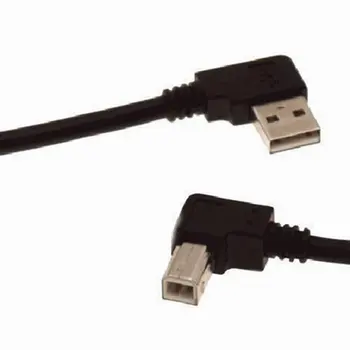 

10pcs/lot B Male A/B M/M Printer to Right Angled 90 degree USB 2.0 A Male cable 50cm