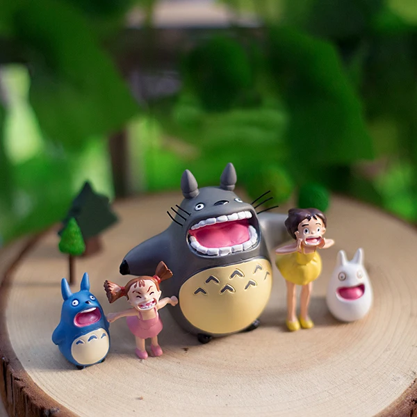 

Set of 5pcs Totoro Terrarium Material Accessories Ghibli Studio Fairy Garden Miniature Shouting DIY Accessories