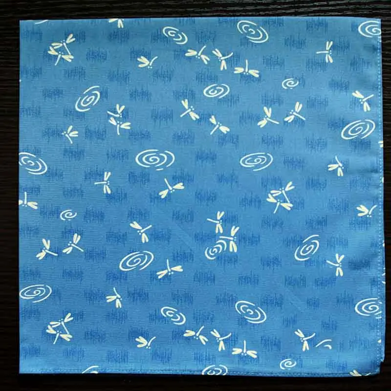 Толстые хлопчатобумажные носовые платки для мужчин и женщин 52*52 см Многоцелевой большой квадратный Mocket Стрекоза узор хорошее качество платок SY1905 - Цвет: Sky blue