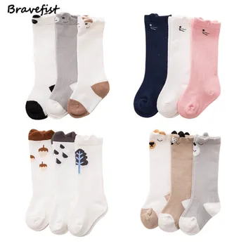 

3Pairs/Lot Spring Autumn Baby Newborn Infant In Knee High High Socks Long Animals Cat Bear Panda Boys Girls For Newborn Infant