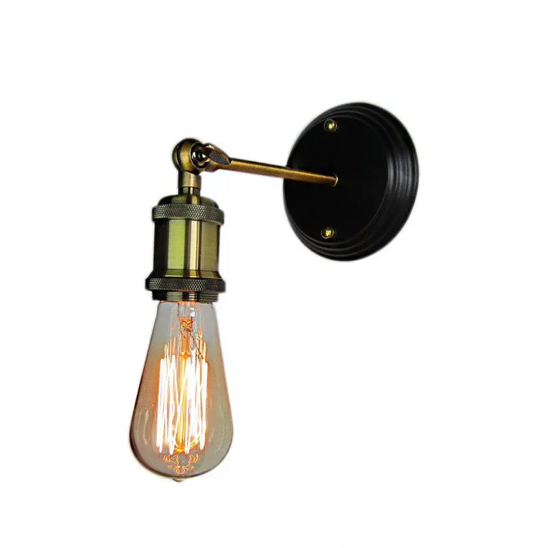 Vintage Creative Design Iron Wall light Antique Luminaria AC90-260V E27 Plated Loft American Retro Vintage Wall lamp for bedroom