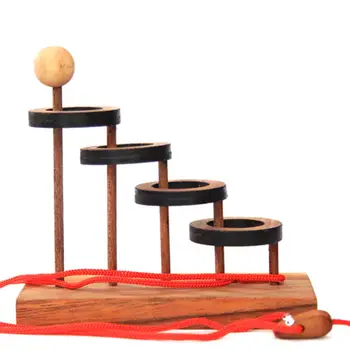 

Wooden Puzzle Strategy Brain Game IQ Intelligence Riddle Brain Teaser Educational Toys Birthday Gift for Children Kids Adults