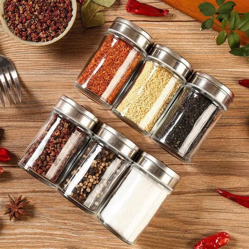 

Spice Bottle Seasoning Box Kitchen Spice Storage Bottle Jars Transparent PP Salt Pepper Cumin Powder Box Kitchen Gadgets Tools