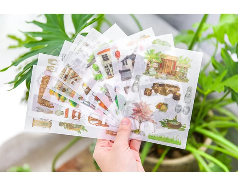 

6pcs Corner store paper sticker diy decoration Diary Book Planner sticker for album scrapbooking Decoration papeleria
