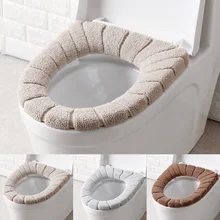 Venta caliente nuevo asiento de inodoro invierno cómodo suave calefacción retrete lavable Set baño accesorios baño de interior asiento cojín