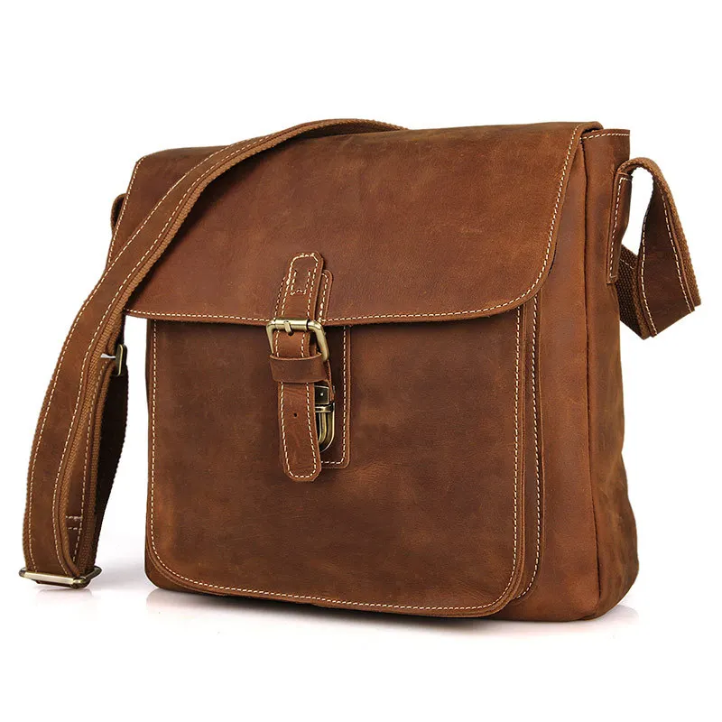 Woosir Leather Messenger Crossbody Bag Vintage - Vintage Bags for Men ...